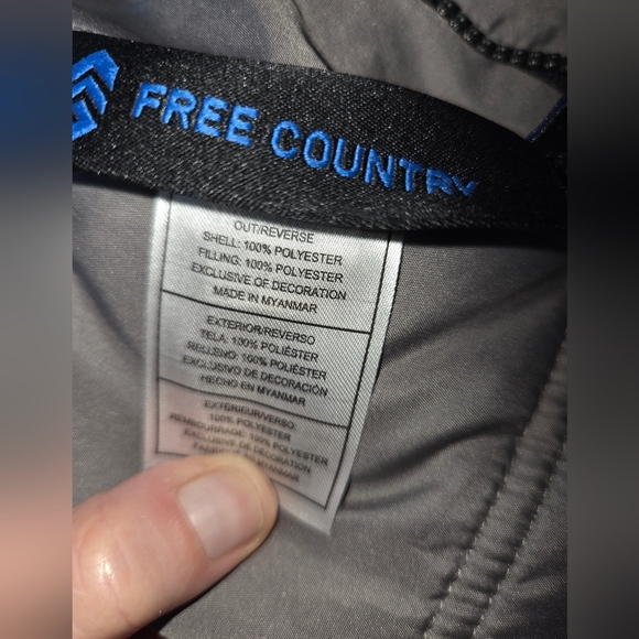 Boys Free Country Reversible Gray Puffer Jacket Size 8 - Picture 8 of 9